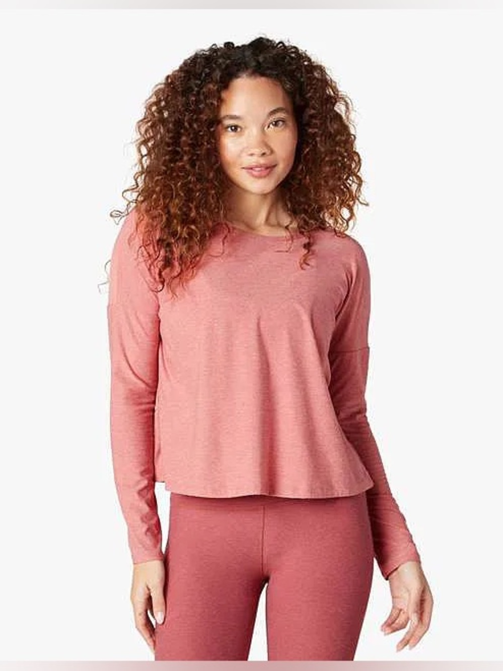 NWT Beyond Yoga Featherweight Morning Light Pullover - Earthen Rose